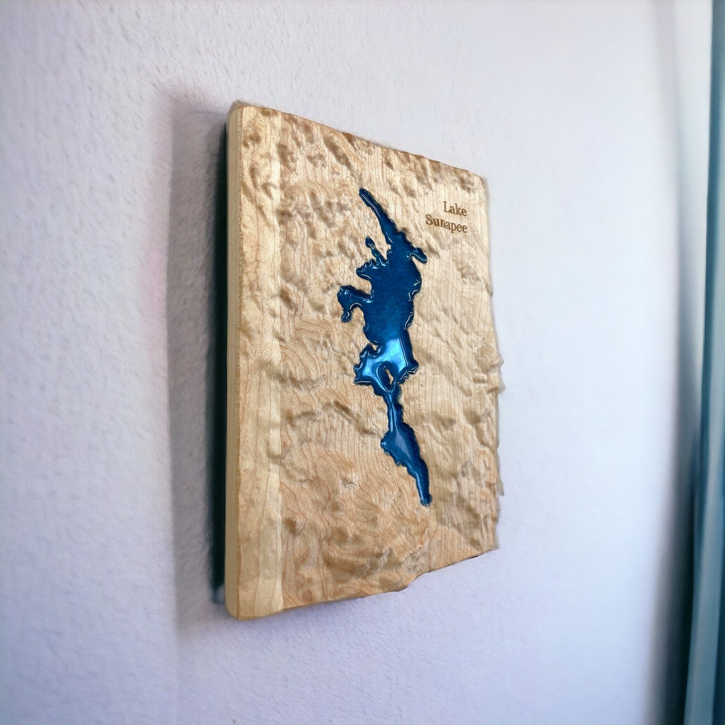 Lake Sunapee 3D Relief Map | Lake Sunapee Wood Epoxy Art | Lake Sunapee New Hampshire | Gift for Him | Travel Gift | Lake Sunapee NH Gift