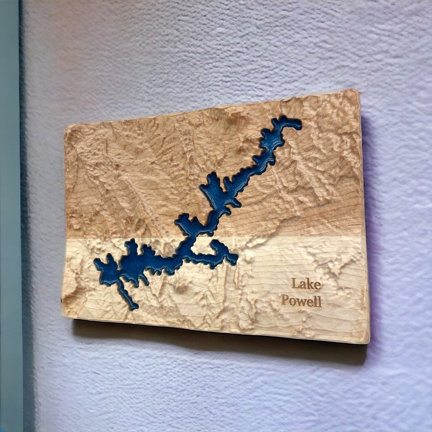 Lake Powell 3D Relief Map | Lake Powell Wood Epoxy Art | Lake Powell Reservoir Arizona | Travel Gift | Gift for Him | Lake Powell Gift
