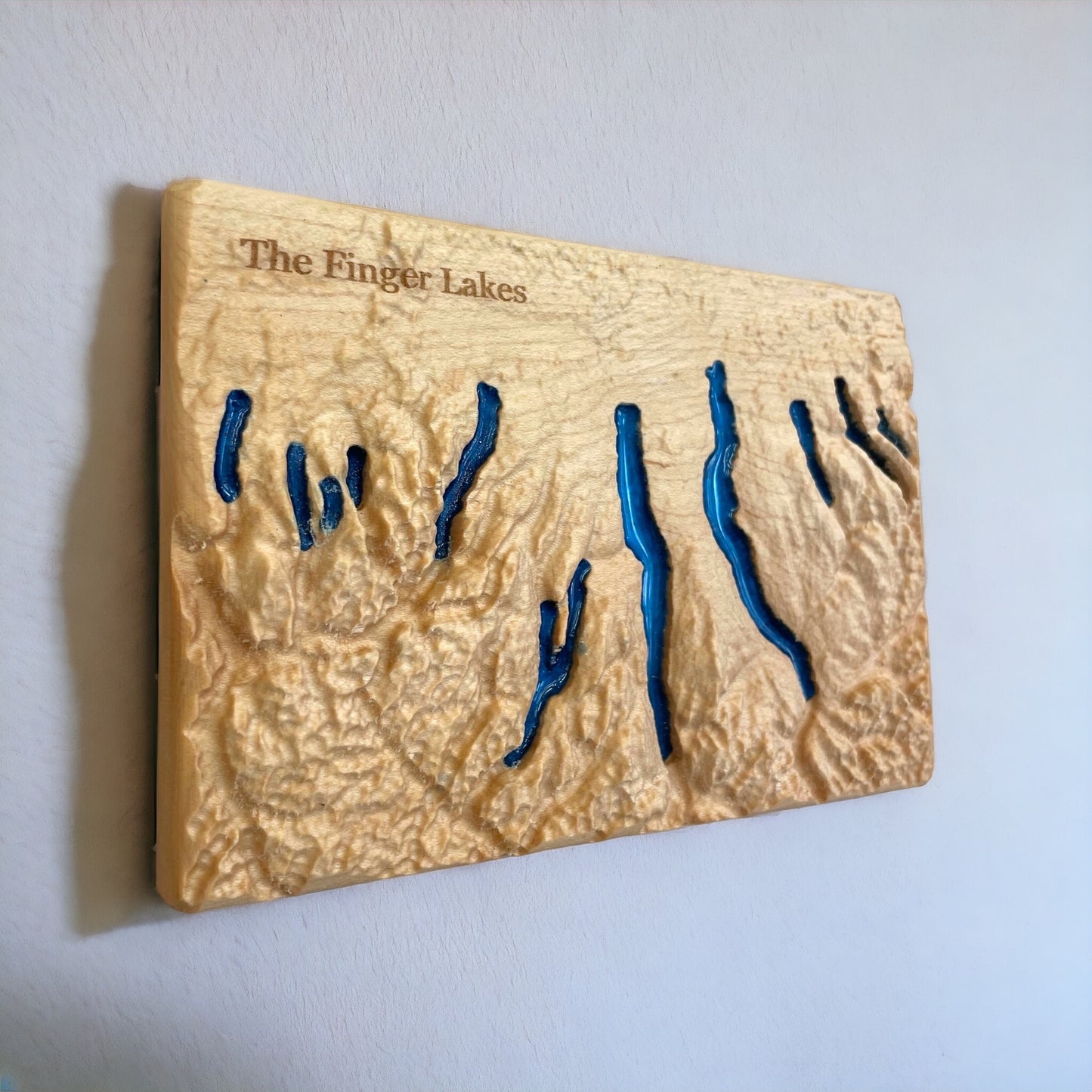 Finger Lakes 3D Relief Map | Finger Lakes Wood Epoxy Art | Finger Lakes New York | Travel Gift | Gift for Him | Finger Lakes Gift