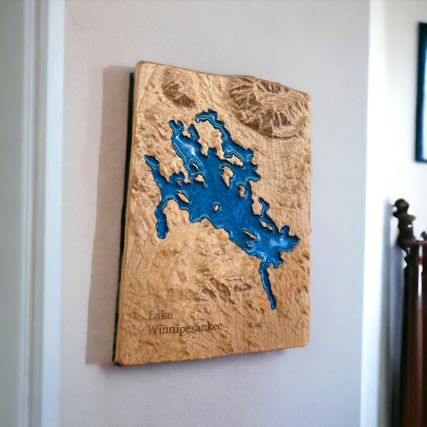 Lake Winnipesaukee Decor | 3D Relief Map | Unique Wedding Birthday Housewarming Anniversary Gift | Lake | Outdoors | New Hampshire Gifts