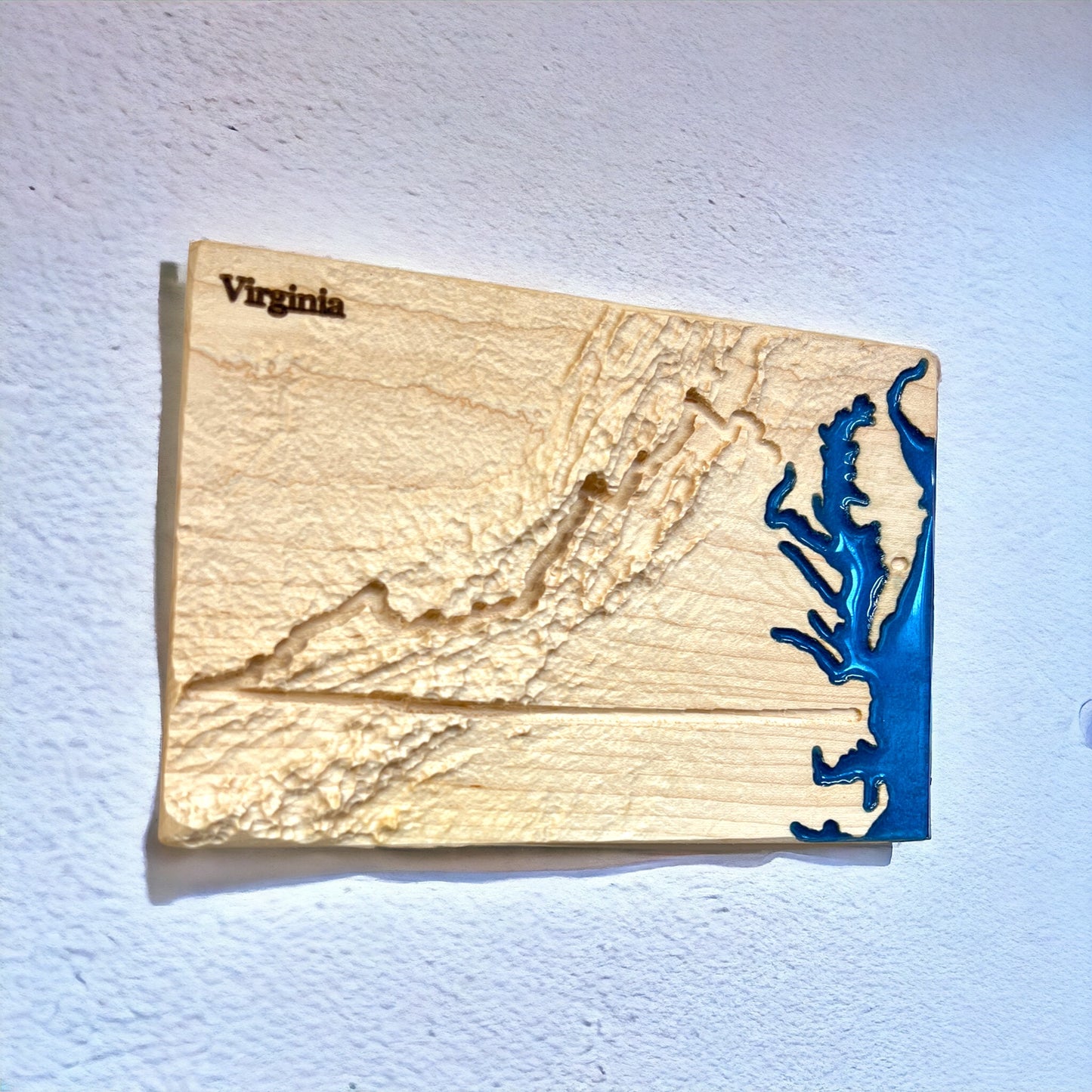 Virginia Decor | 3D Relief Map | Unique Wedding Birthday Housewarming Anniversary Gift | Hiking Mountains Outdoors | Virginia Gifts