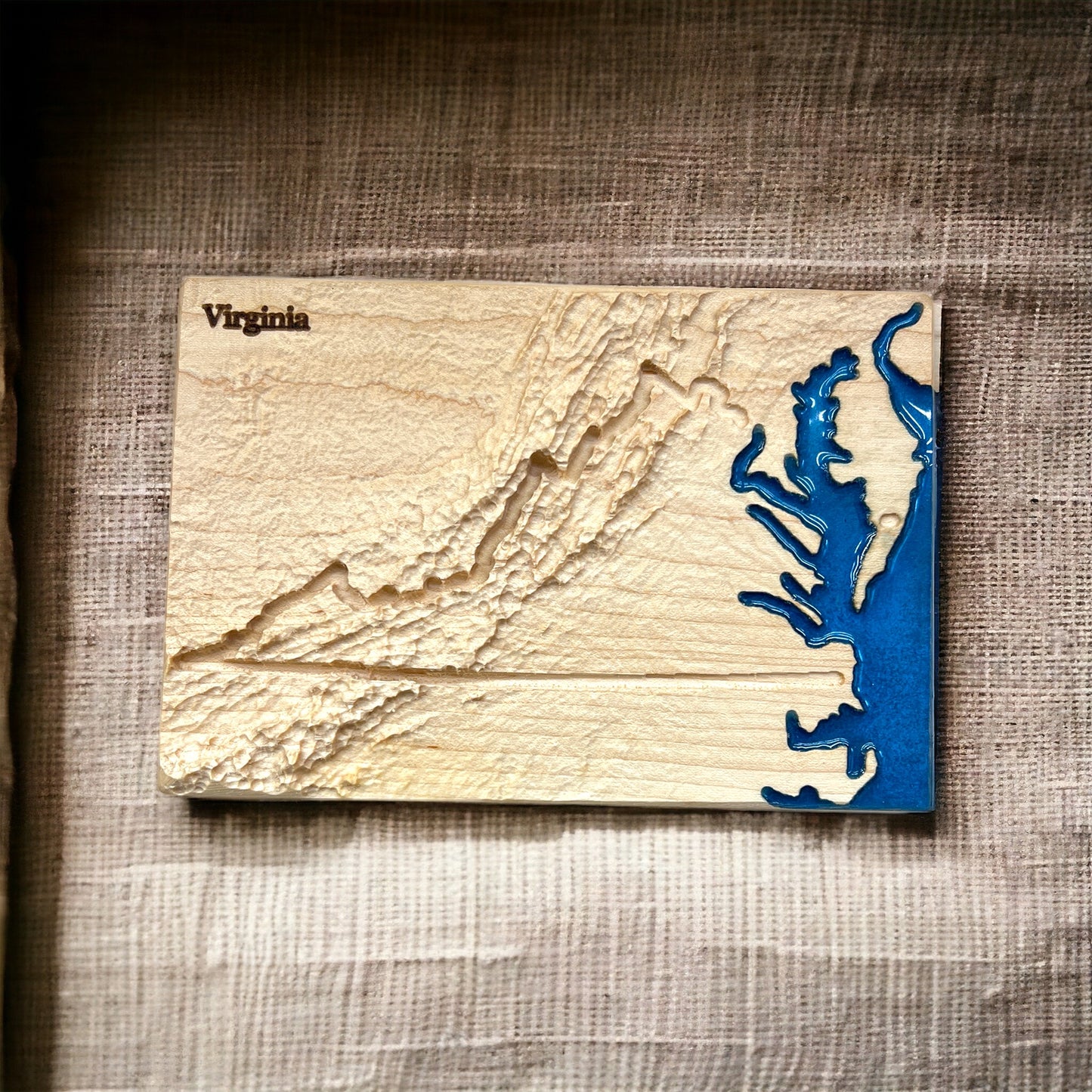 Virginia Decor | 3D Relief Map | Unique Wedding Birthday Housewarming Anniversary Gift | Hiking Mountains Outdoors | Virginia Gifts