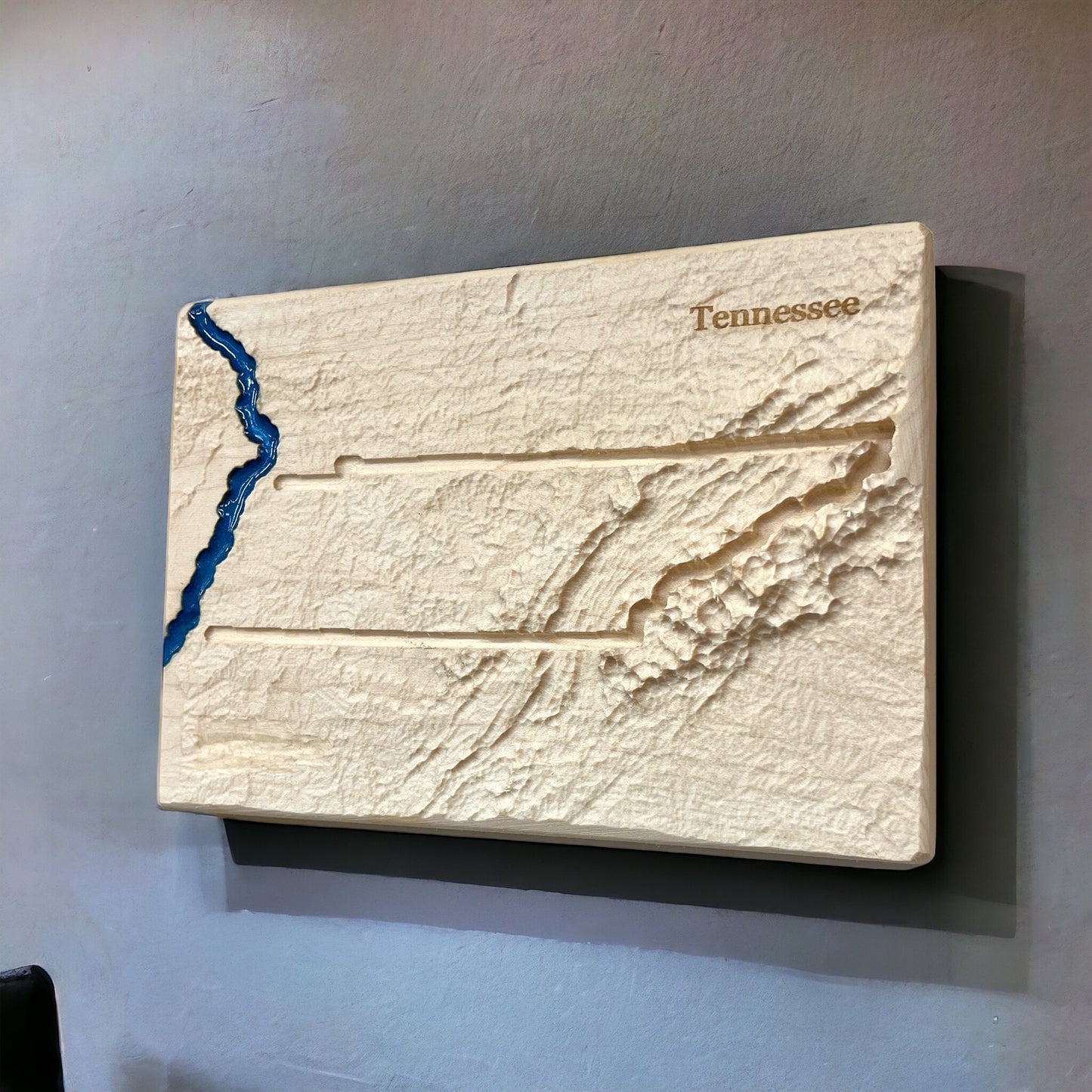 Tennessee Map Art | Tennessee Art Decor | 3D Topographic Wood Map | Unique Gift for Him and for Her | Relief Map | Tennessee Gift