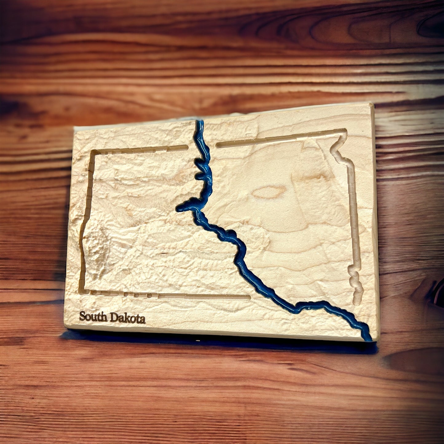 South Dakota Map Art | South Dakota Art Decor | 3D Topographic Wood Map | Unique Gift for Him and for Her | Relief Map | South Dakota Gift