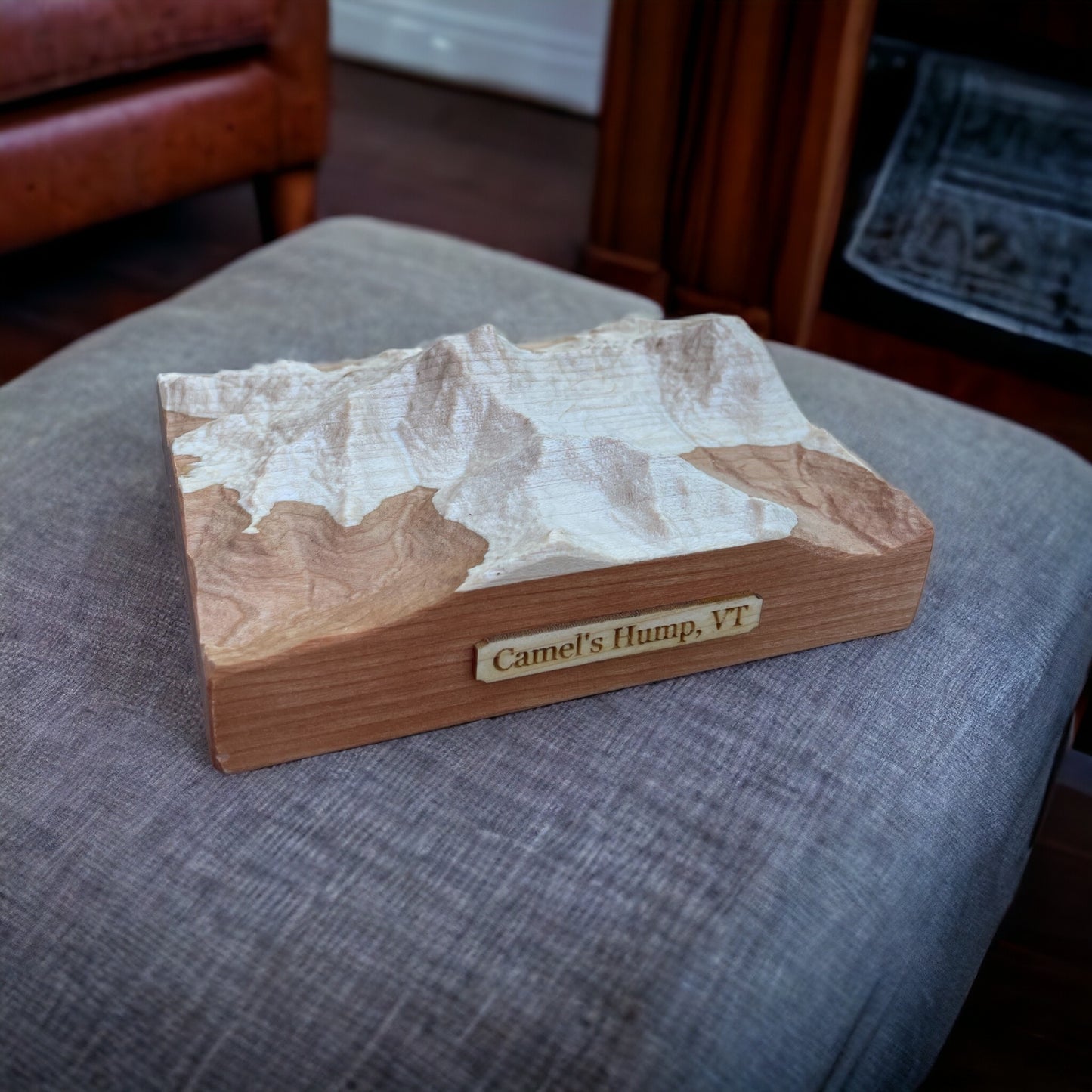 Camels Hump Vermont 3D Map | TreelineTerrains | Relief Map | Green Mountains Vermont | 3D Topographic Wood Map | Unique Gift