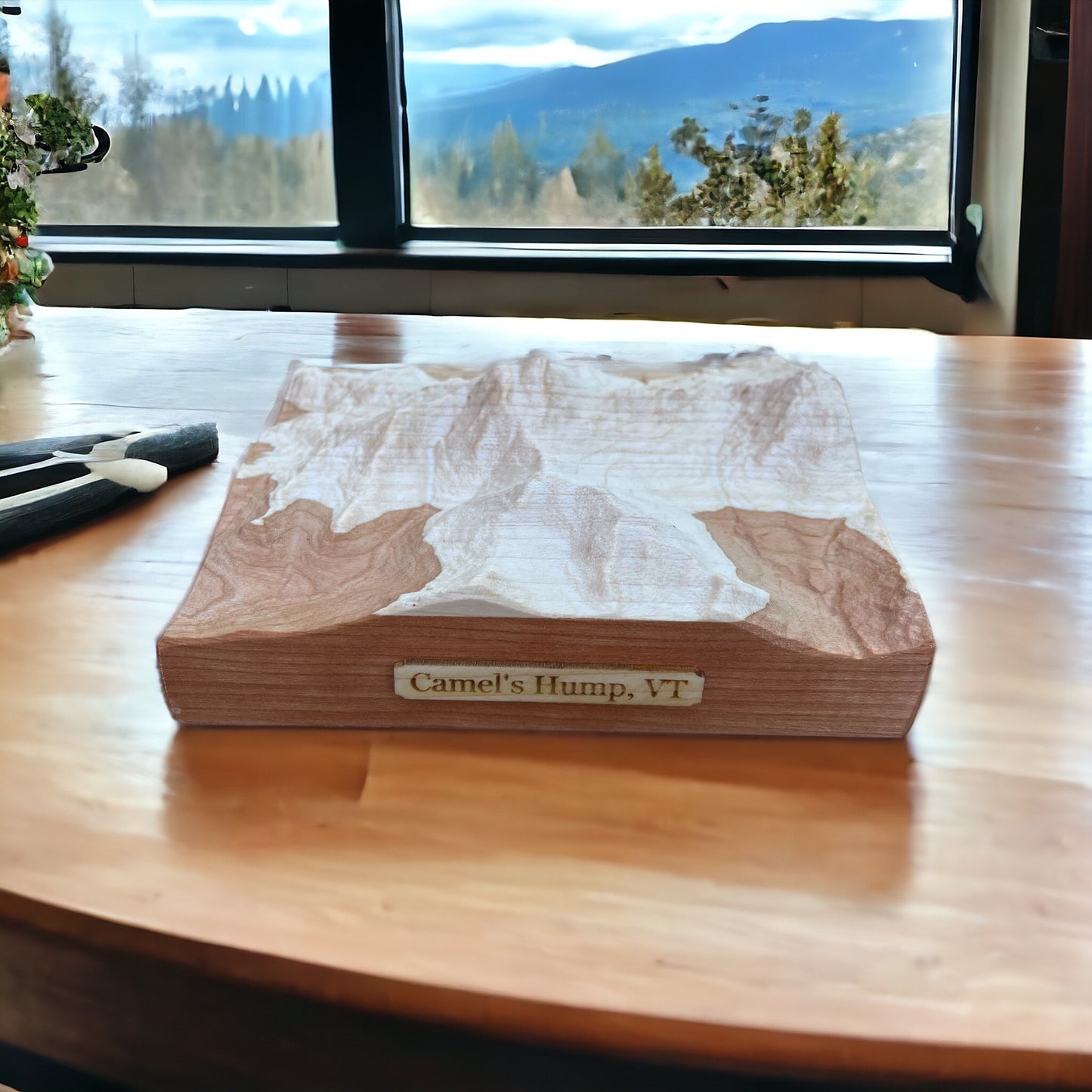 Camels Hump Vermont 3D Map | TreelineTerrains | Relief Map | Green Mountains Vermont | 3D Topographic Wood Map | Unique Gift