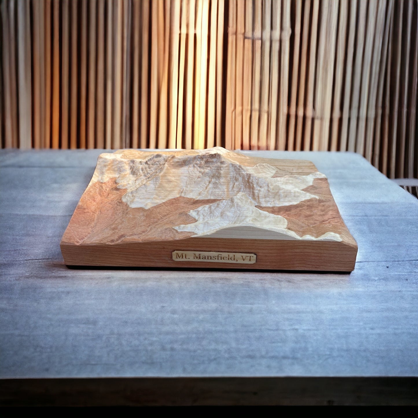 Mt. Mansfield Vermont 3D Map | TreelineTerrains | Relief Map | Green Mountains Vermont | 3D Topographic Wood Map | Unique Gift