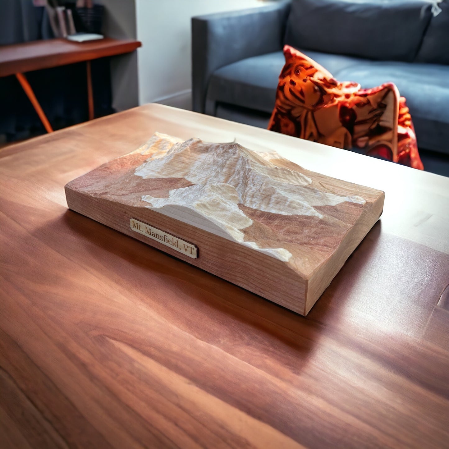 Mt. Mansfield Vermont 3D Map | TreelineTerrains | Relief Map | Green Mountains Vermont | 3D Topographic Wood Map | Unique Gift