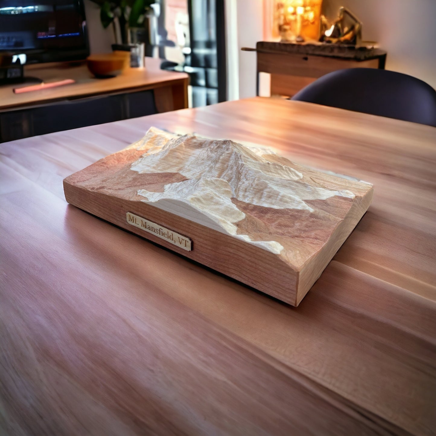 Mt. Mansfield Vermont 3D Map | TreelineTerrains | Relief Map | Green Mountains Vermont | 3D Topographic Wood Map | Unique Gift