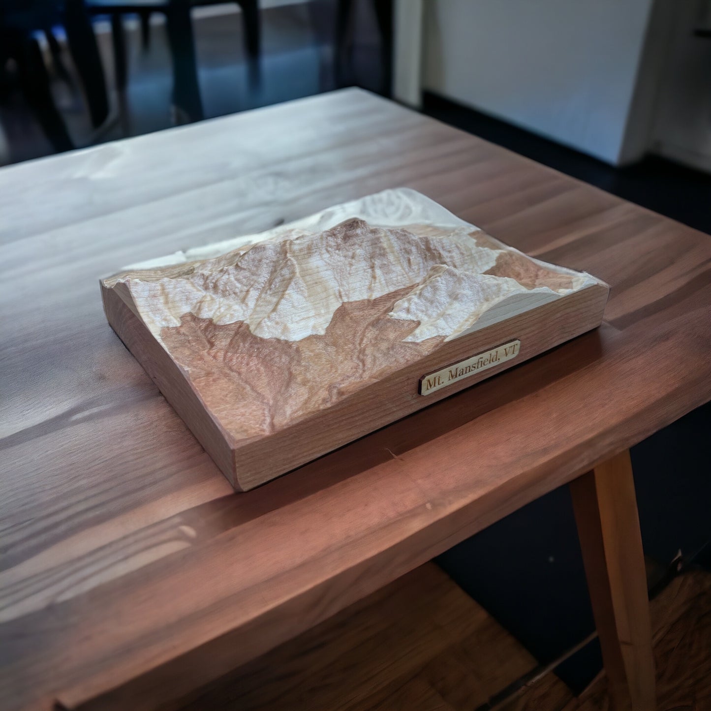 Mt. Mansfield Vermont 3D Map | TreelineTerrains | Relief Map | Green Mountains Vermont | 3D Topographic Wood Map | Unique Gift