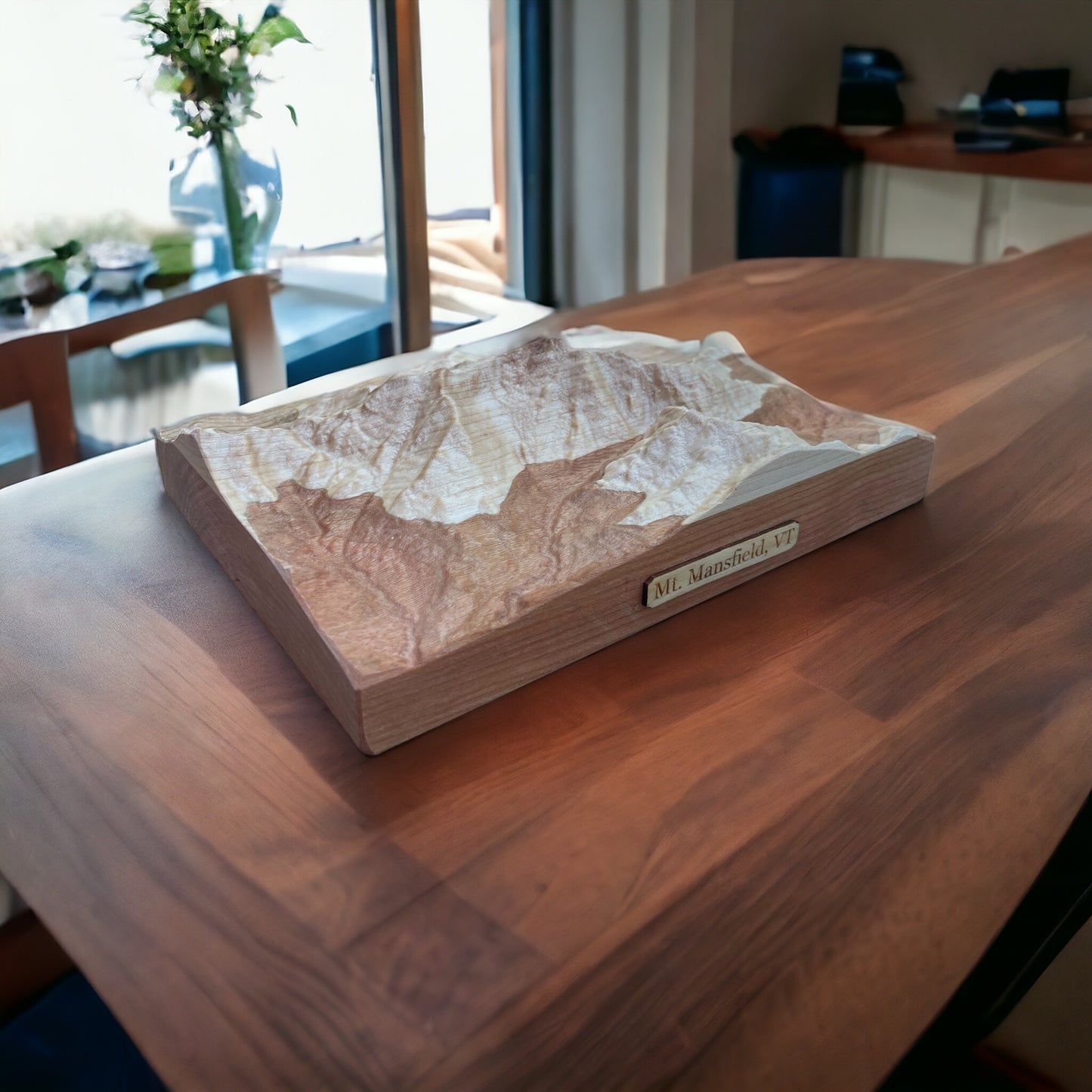 Mt. Mansfield Vermont 3D Map | TreelineTerrains | Relief Map | Green Mountains Vermont | 3D Topographic Wood Map | Unique Gift