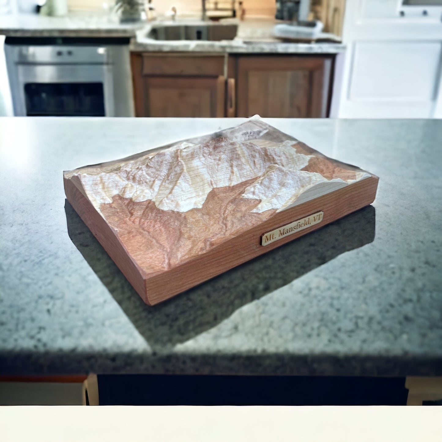 Mt. Mansfield Vermont 3D Map | TreelineTerrains | Relief Map | Green Mountains Vermont | 3D Topographic Wood Map | Unique Gift