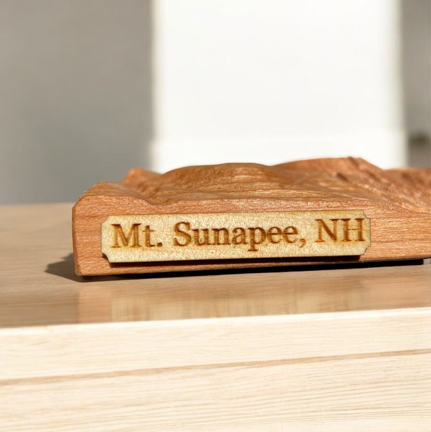 Mt Sunapee Map | Treeline Terrains | Ski Gift | 3D Relief Map | Mt Sunapee VT | New Hampshire Skier Gift | 3D Topographic Wood Map | NH Gift