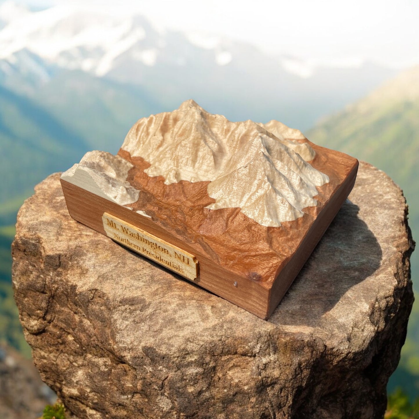 Mt Washington 3D Map | Treeline Terrains | 3D Relief Map | Mt Washington NH | Map Gift for Hiker | Mt Washington New Hampshire Gift