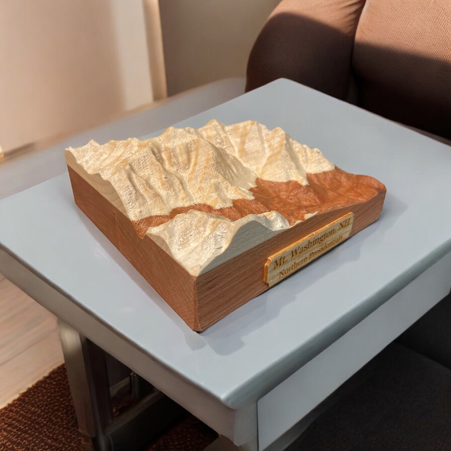 Mt Washington 3D Map | Treeline Terrains | 3D Relief Map | Mt Washington NH | Map Gift for Hiker | Mt Washington New Hampshire Gift