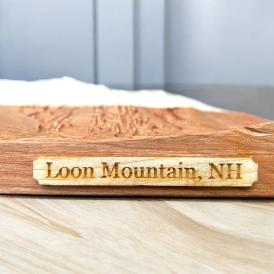 Loon Mountain Ski Trail Map | Treeline Terrains | 3D Relief Map with Ski Trails | Map Gift for Skier | Loon Mountain New Hampshire Gift