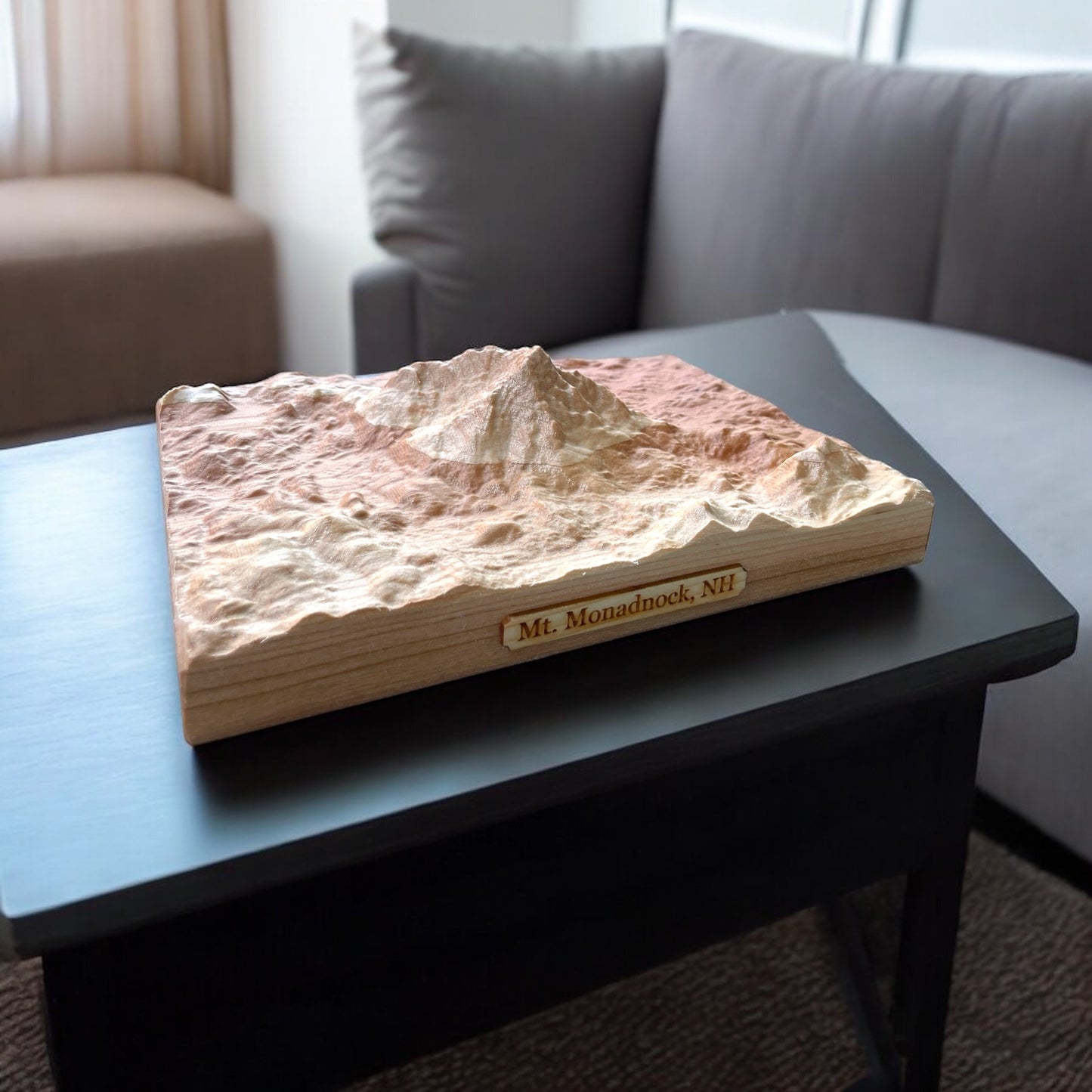 Mt. Monadnock Map | Treeline Terrains | 3D Relief Map of Mt. Monadnock | Map Gift for Hiker | Mount Monadnock Mountain New Hampshire Gift