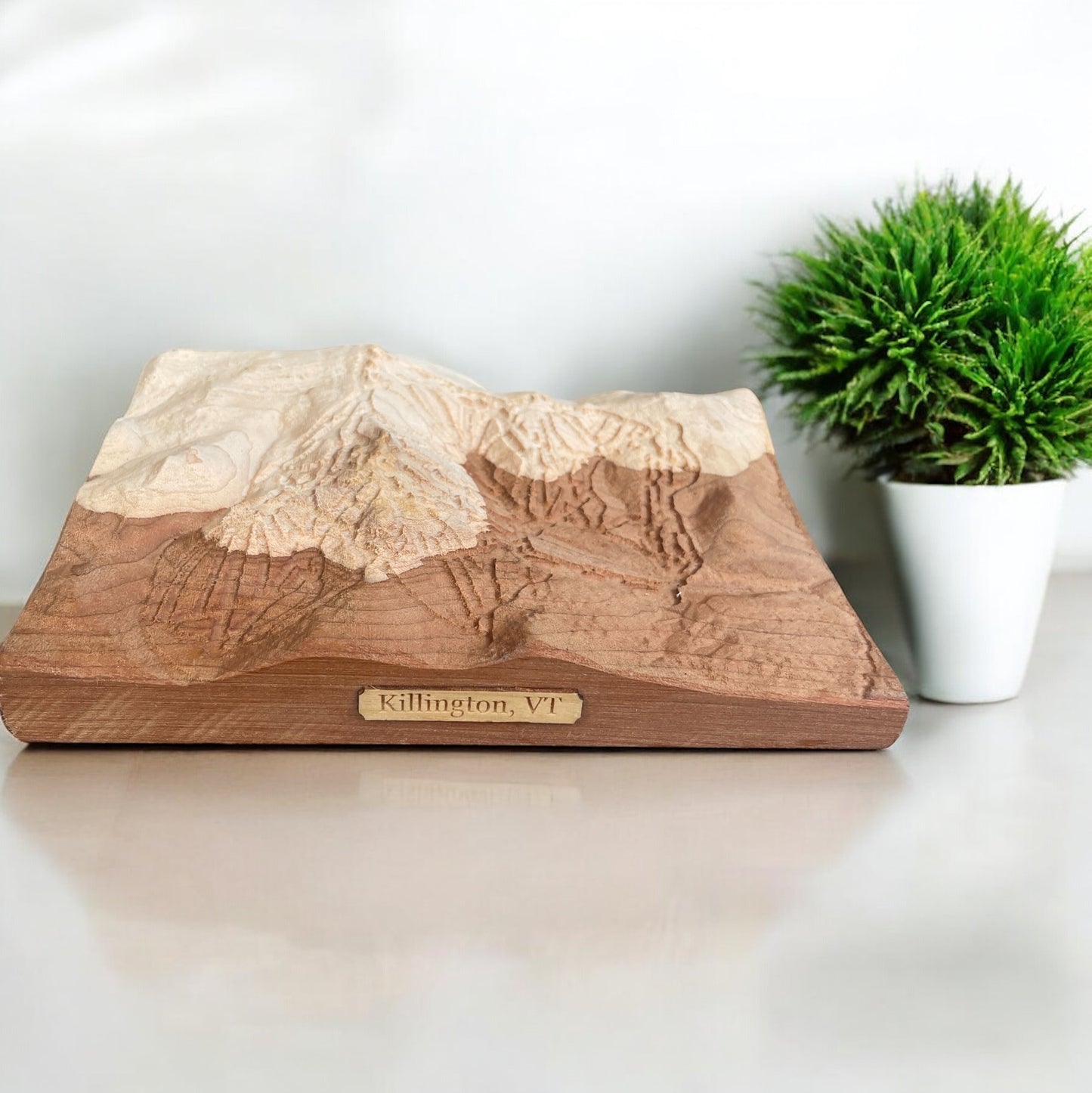 Killington Map | Treeline Terrains | Ski Gift | 3D Relief Map | Killington VT | Vermont Ski Gift | 3D Topographic Wood Map | Unique Gift