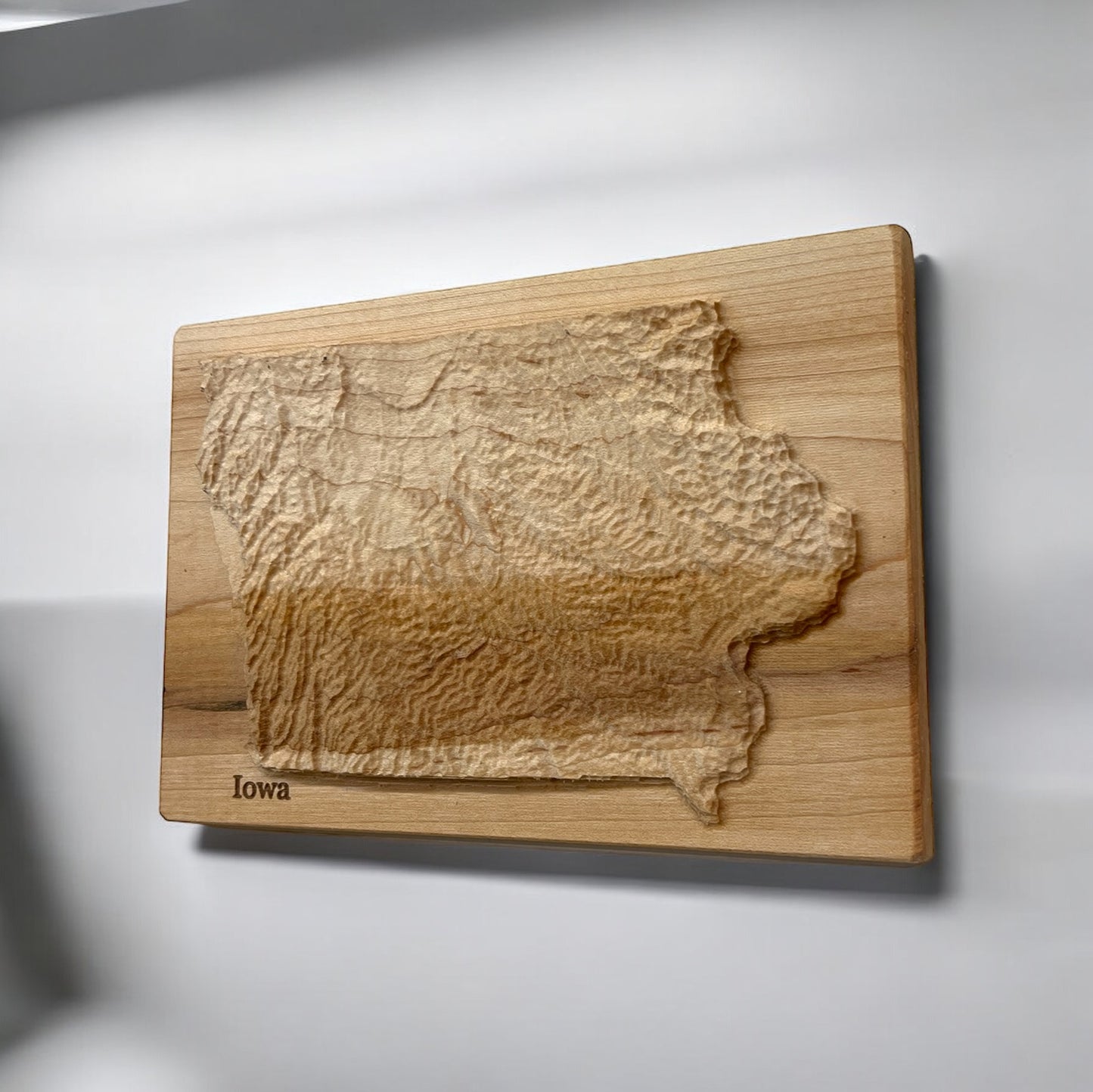 Iowa Topographic Map | Treeline Terrains | 3D Relief State Map | Iowa State Map | Iowa Map Gift | 3D Iowa Map | IA Map Gift