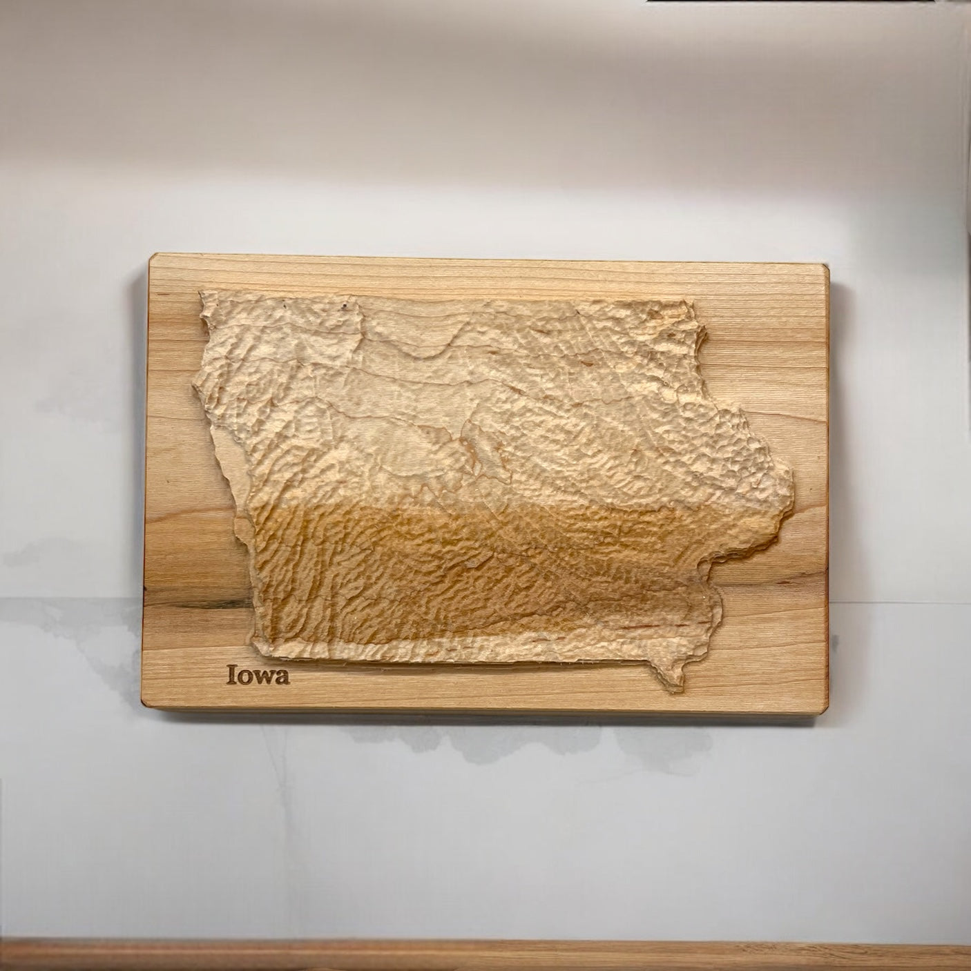 Iowa Topographic Map | Treeline Terrains | 3D Relief State Map | Iowa State Map | Iowa Map Gift | 3D Iowa Map | IA Map Gift