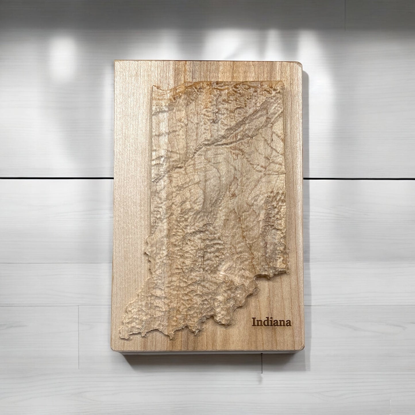 Indiana Topographic Map | Treeline Terrains | 3D Relief State Map | Indiana State Map | Indiana Map Gift | 3D Indiana Map | IN Map Gift