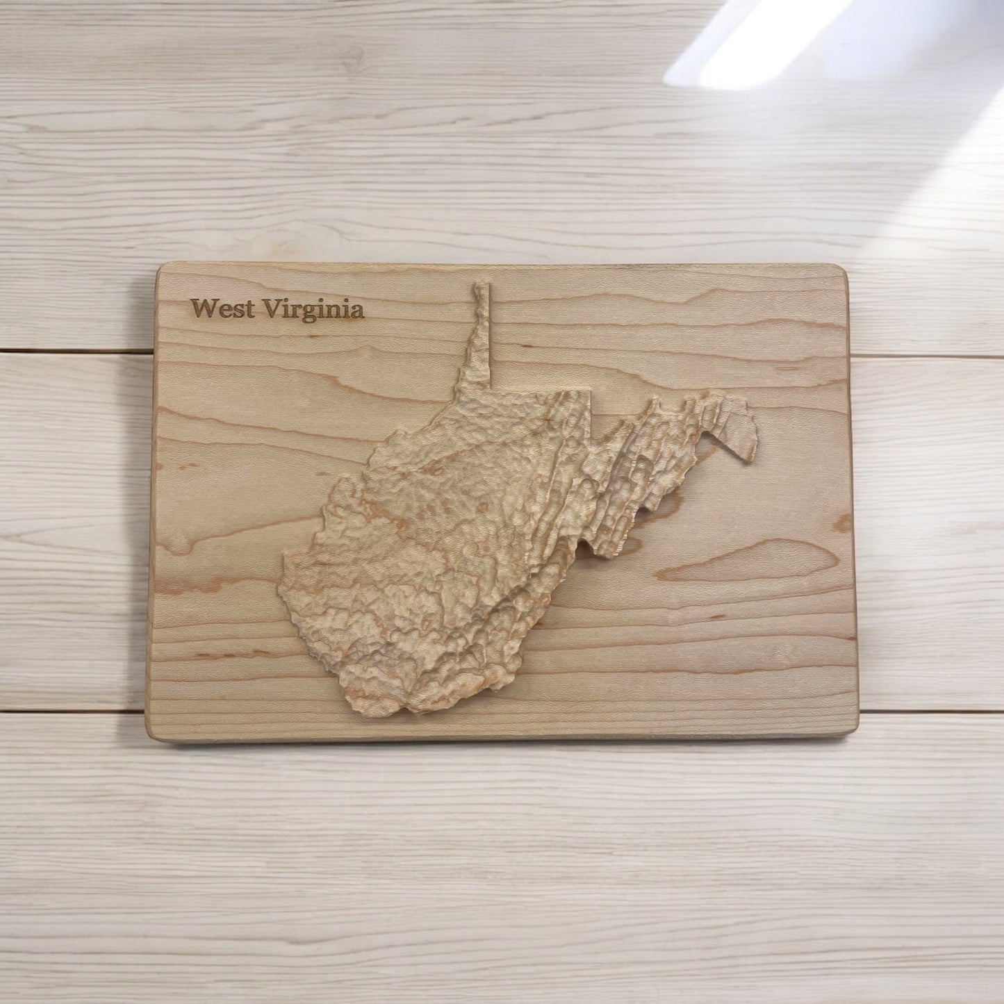 West Virginia Map | West Virginia Wood Carved Relief Map | West Virginia Art | West Virginia Gift | WA Home Decor | 3D Topographic Wood Map