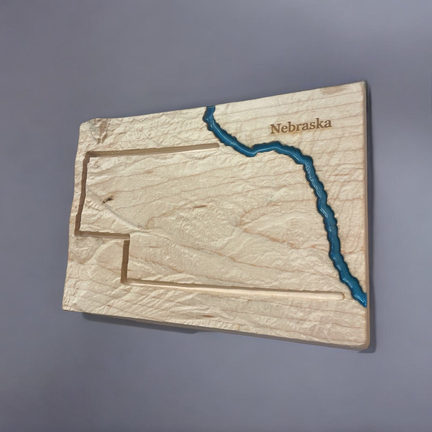 Nebraska Topographic Map | Treeline Terrains | State Map 3D Relief | Nebraska State Map | Nebraska Map Gift | 3D Nebraska Map | NE Map Gift