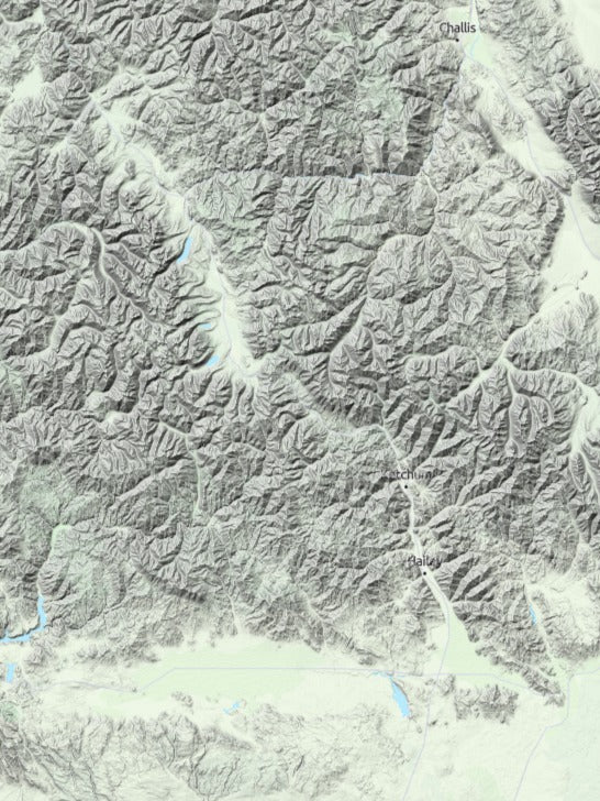 Custom 3d wooden map of Blaine County,Idaho,United States