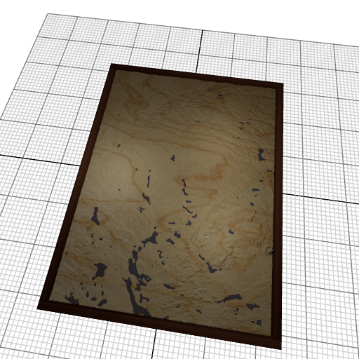 Custom 3d wooden map of