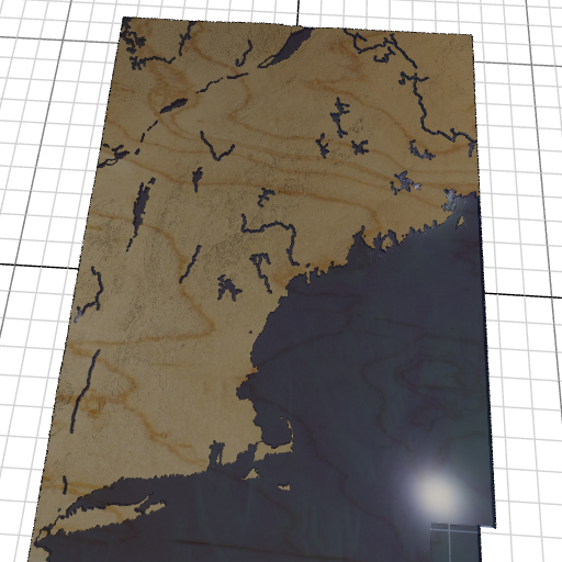 Custom 3d wooden map of Cumberland County,Maine,United States