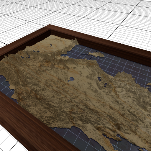 Custom 3d wooden map of Eskil,Aksaray,Türkiye