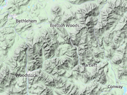 Custom 3d wooden map of Grafton County,New Hampshire,United States