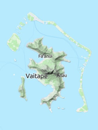Custom 3d wooden map of Îles Sous-le-Vent,French Polynesia