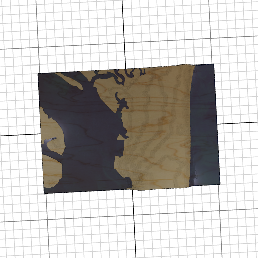 Custom 3d wooden map of Rockingham County,New Hampshire,United States