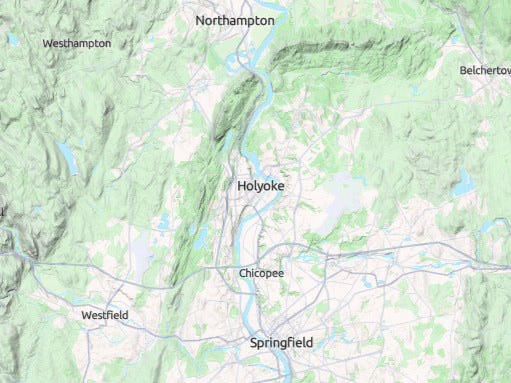 Custom 3d wooden map of Hampden County,Massachusetts,United States