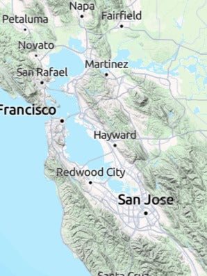 Custom 3d wooden map of Alameda County,California,United States