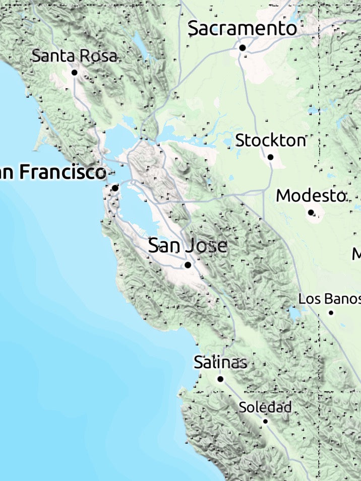 Custom 3d wooden map of Santa Clara County,California,United States