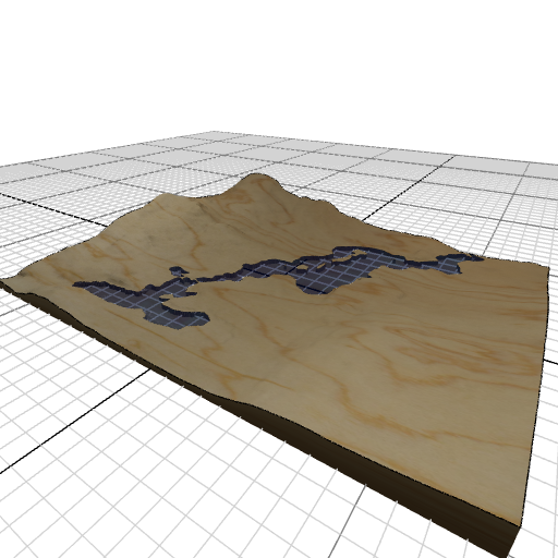 Custom 3d wooden map of Warren County,New York,United States