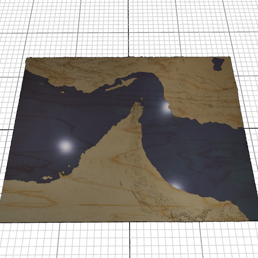 Custom 3d wooden map of Ras Al Khaimah,United Arab Emirates