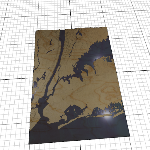 Custom 3d wooden map of Bronx County,New York,United States