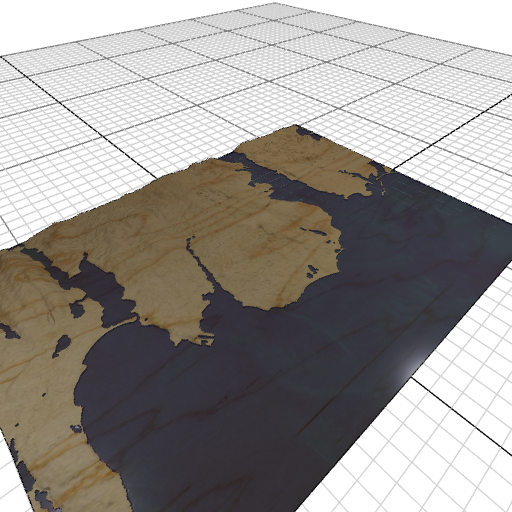 Custom 3d wooden map of Southeastern Connecticut Planning Region,Connecticut,United States