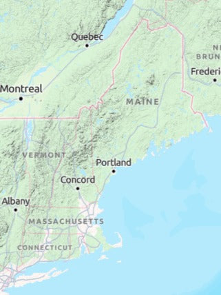Custom 3d wooden map of Cumberland County,Maine,United States