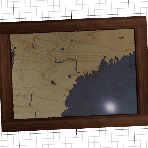 Custom 3d wooden map of Cumberland County,Maine,United States