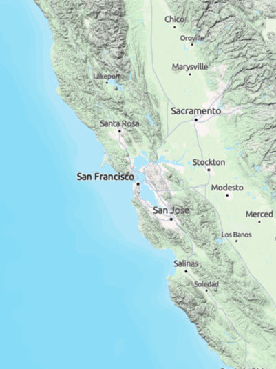 Custom 3d wooden map of San Mateo County,California,United States