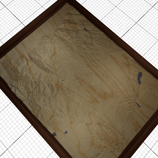 Custom 3d wooden map of Salt Lake County,Utah,United States