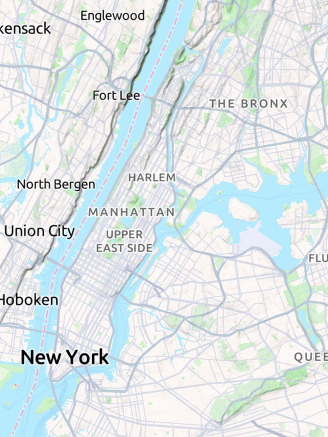 Custom 3d wooden map of Queens County,New York,United States