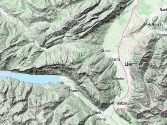 Custom 3d wooden map of Werdenberg District,St. Gallen,Switzerland