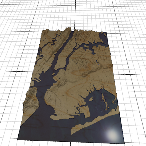 Custom 3d wooden map of Kings County,New York,United States