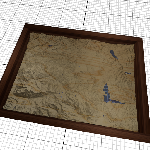 Custom 3d wooden map of Summit County,Utah,United States