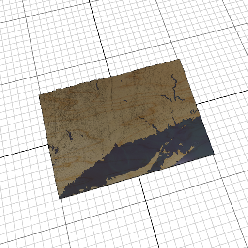 Custom 3d wooden map of South Central Connecticut Planning Region,Connecticut,United States